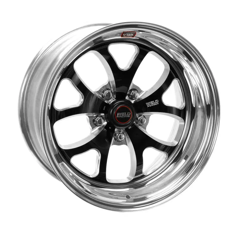 Weld S76 17X9 Black Forged Wheel – 5X4.75 Bolt Pattern, 6.8-Inch Backspace, Medium Pad Finish 1