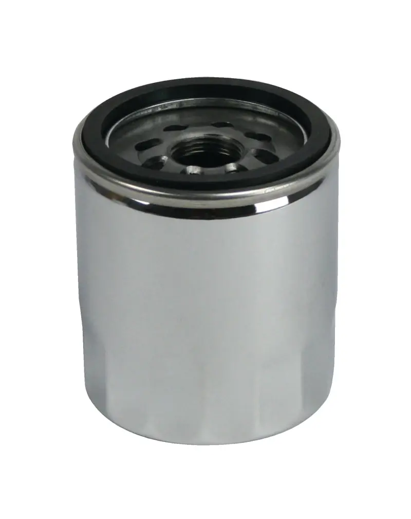 Moroso Chrome Oil Filter For Early Gm Ls Engines (1997–2006) – 13/16"-16 Thread, 3.5" Tall 1