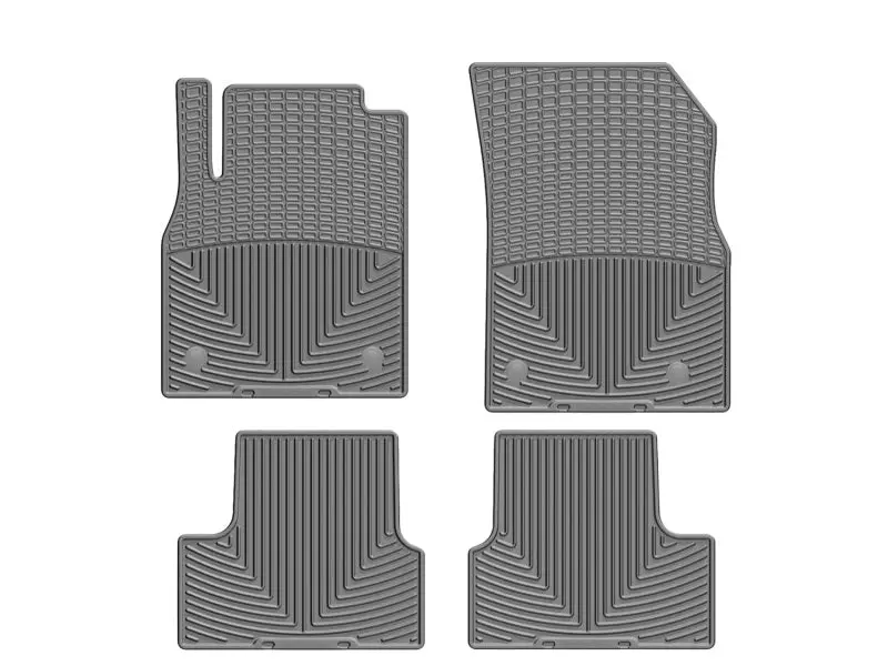 Wt Rubber Front Floor Mats – Neutral Grey Design 1