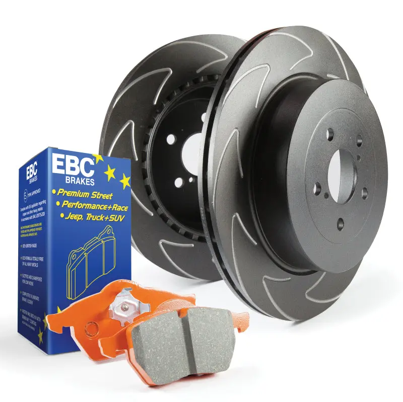 Ebc S7 High-Performance Brake Kit — Orangestuff Pads & Bsd Drilled/Slotted Rotors 1