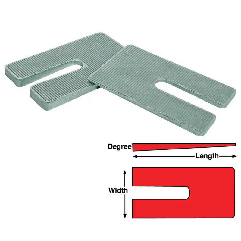 Spc Performance Zinc-Coated Shim Pack — 3" X 6" X 0.5° Wedge Angle 1