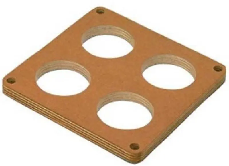 Moroso 4500 Carburetor Spacer – 4-Hole Plenum Design, 1/2" Thick, Wood Construction 1
