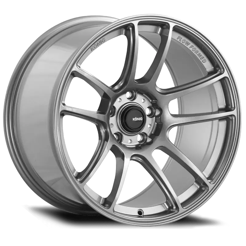 Konig Heliogram Flow-Formed Alloy Wheel – 15X7 Inches, 4X100Mm Bolt Pattern, Et35 Offset, Titanium Metallic Knurled Bead 1