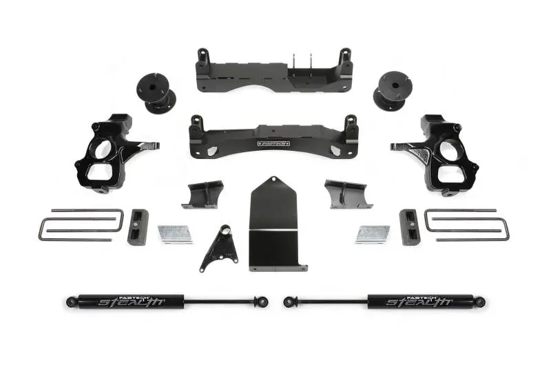 Fabtech 4-Inch Lift System With Stealth Shocks For 2014–2018 Gm C/K1500 Trucks – Upper Control Arms Included 1