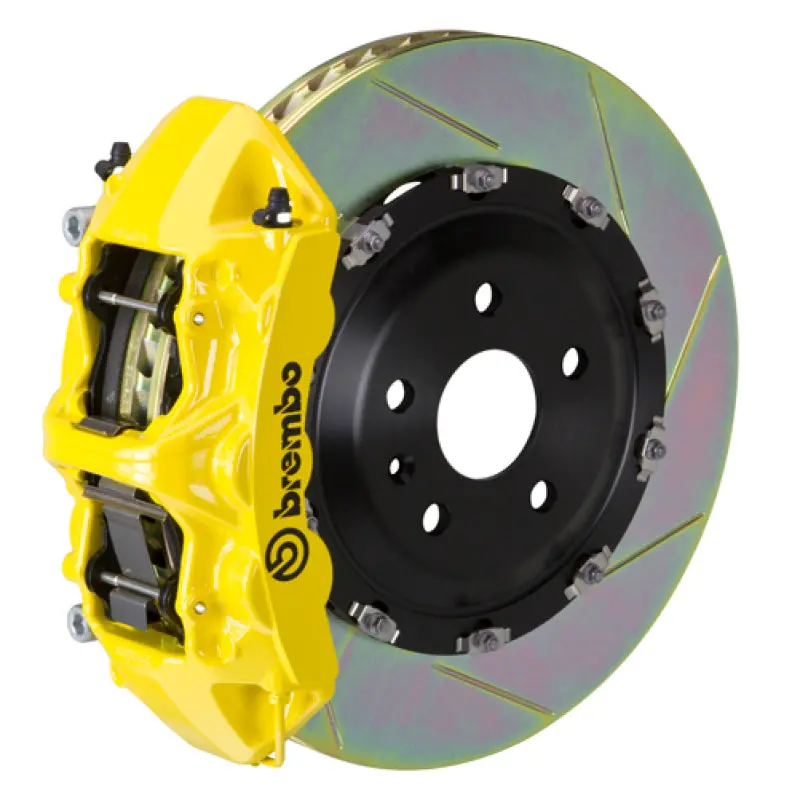 Brembo Gt Big Brake Kit – Yellow Calipers, 380X34Mm Two-Piece Slotted Rotors For Tesla Model Y (2020+) Front Axle 1