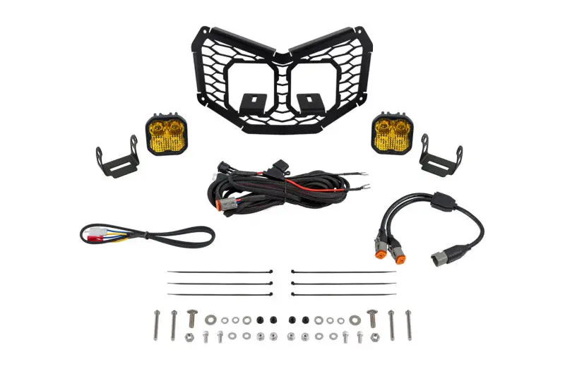Diode Dynamics Stage Series Led Grille Kit For 2017–2024 Can-Am Maverick X3 – Pro Yellow Combo Light Set 1