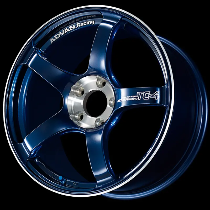 Advan Tc-4 Se 15X7.0 / +30 Offset / 4-100 / 63Mm Bore / Racing Indigo Blue & Diamond Cut 1